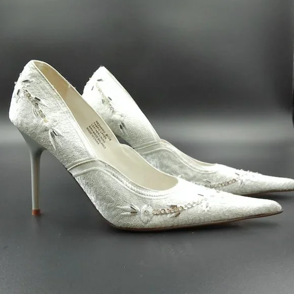 Steve Madden Embellished Wedding Heels Women s 8.5